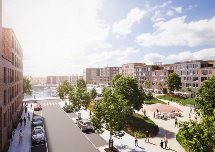 Helsingin Jätkäsaaren Melkinlaituri.