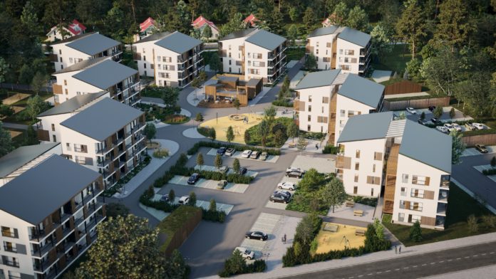 Riihimäen puukerrostaloalue.